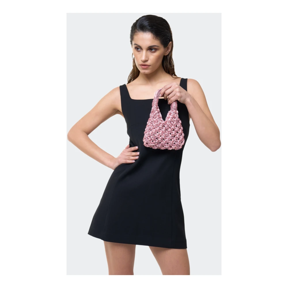 Hibourama Mini Satijnen Tas Pink Dames