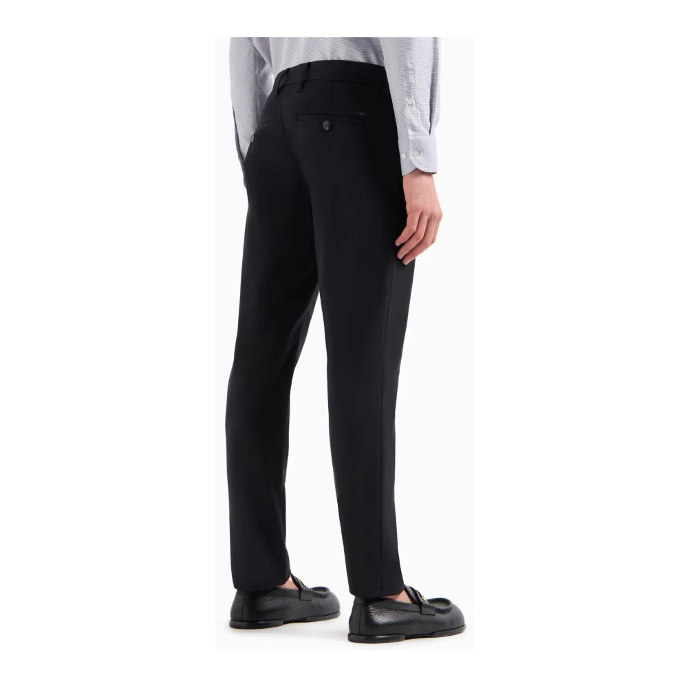 Emporio Armani Zwarte broek voor mannen Black Heren