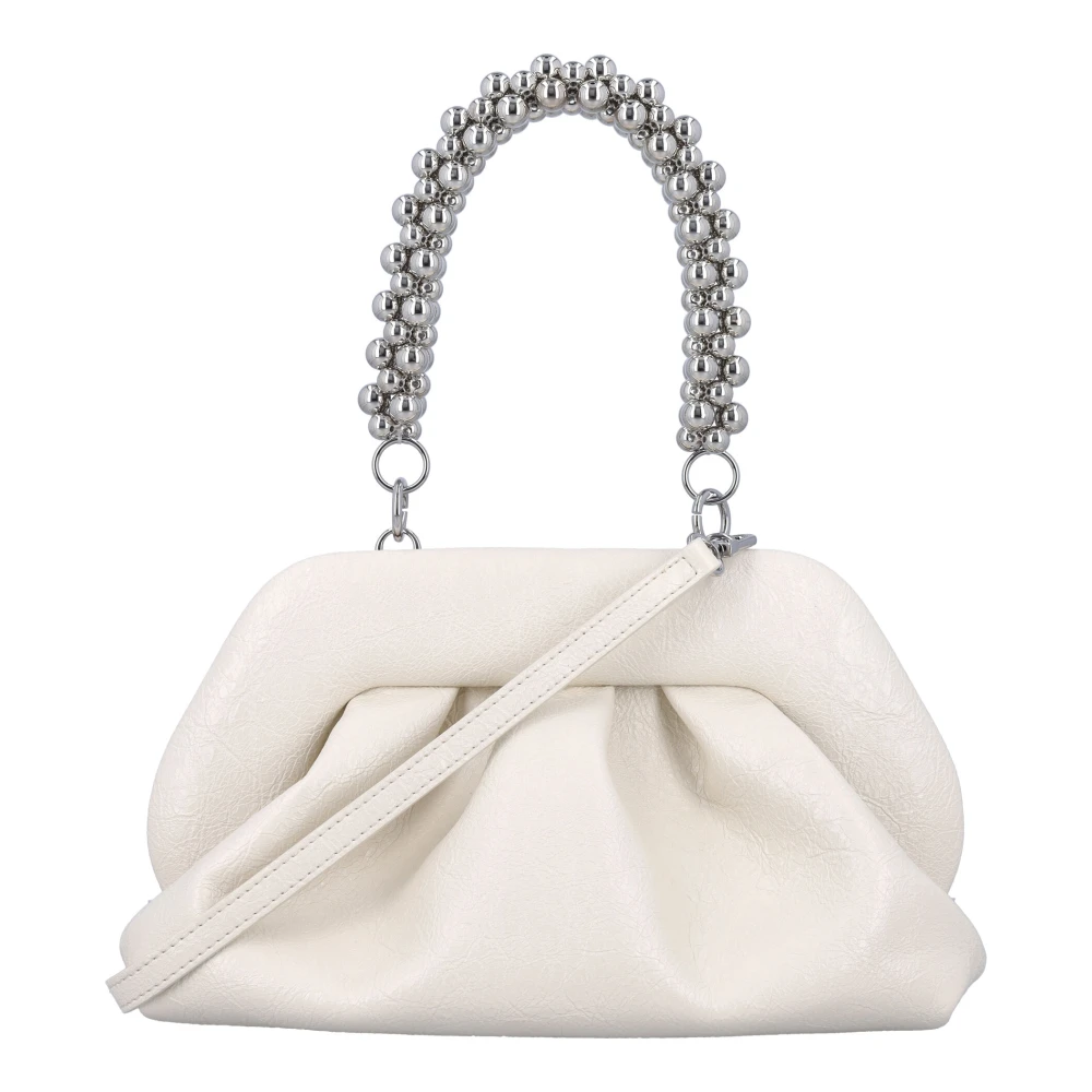THEMOIRè Moon Aw24 Beads Clutch Handtas White Dames