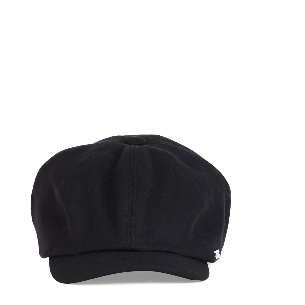 Fay Zwarte wollen blend baret met klep Black Dames