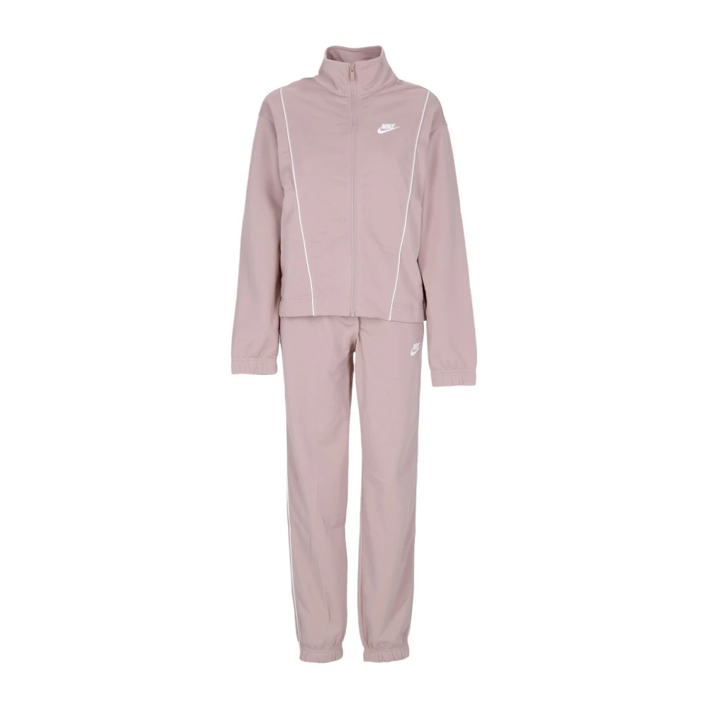 Nike Essential Tracksuit i Diffused Taupe/White Pink, Dam
