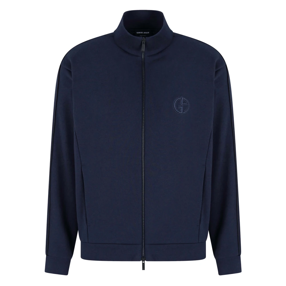 Giorgio Armani Nachtblauwe Blouson Jas Blue Heren