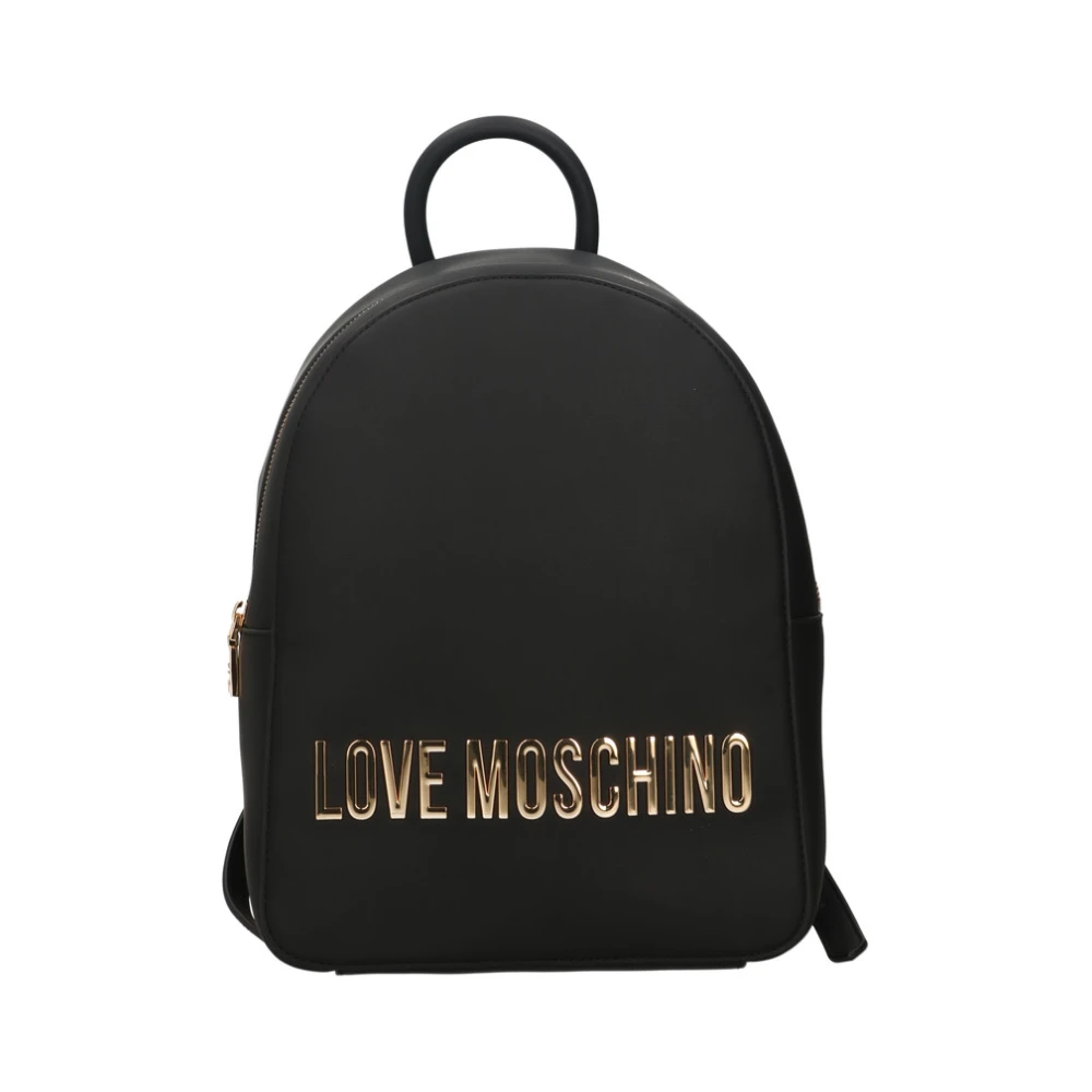 Love Moschino Damski Czarny Torebki, Kobieta, One Size, Logo Torba Na Ramię Z Zamkiem