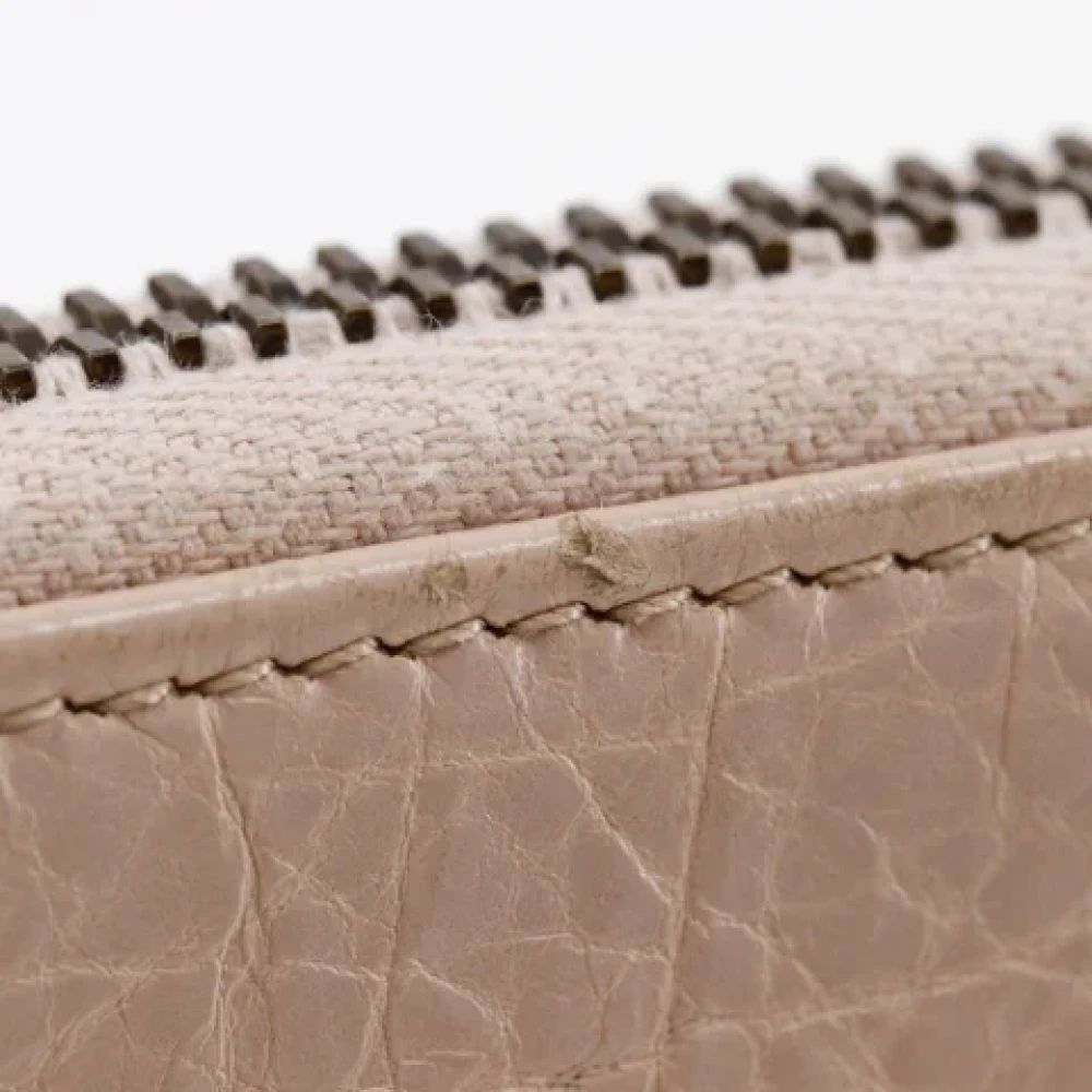 Balenciaga Vintage Pre-owned Leather wallets Beige Dames