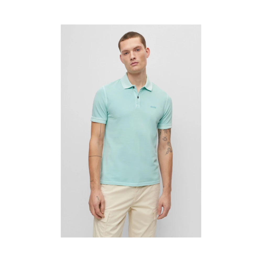 Hugo Boss Polo Prime Korte Mouw Blue Heren