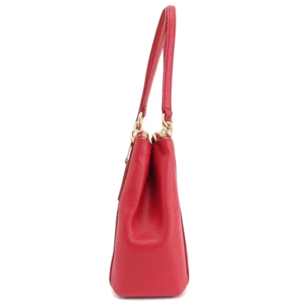 Coach Pre-owned Leather handbags Red Dames