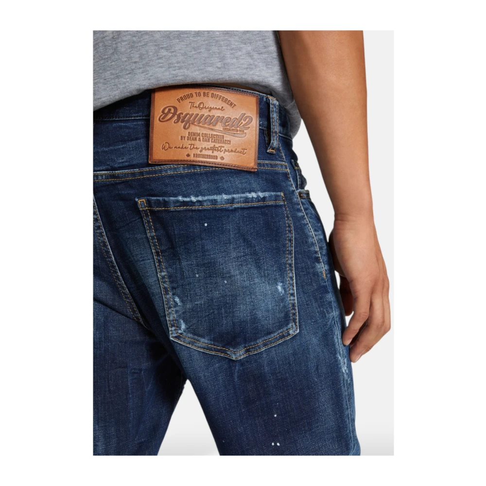Dsquared2 Donkere Perfecte Schone Was BRO Jeans Blue Heren