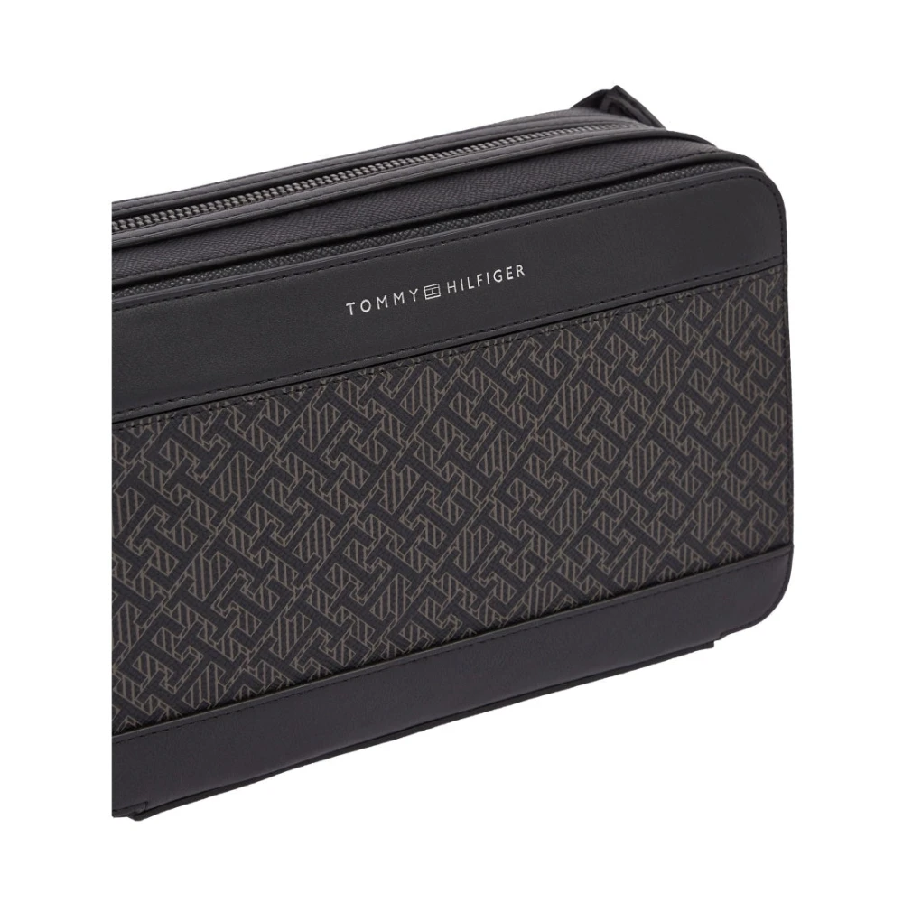 Tommy Hilfiger Zwarte Monogram Schoudertas Black Heren