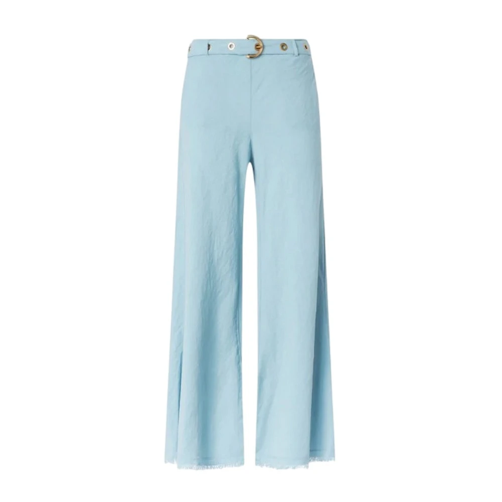 Pinko Women's Blue Wide Trousers, S, Wide Trousers