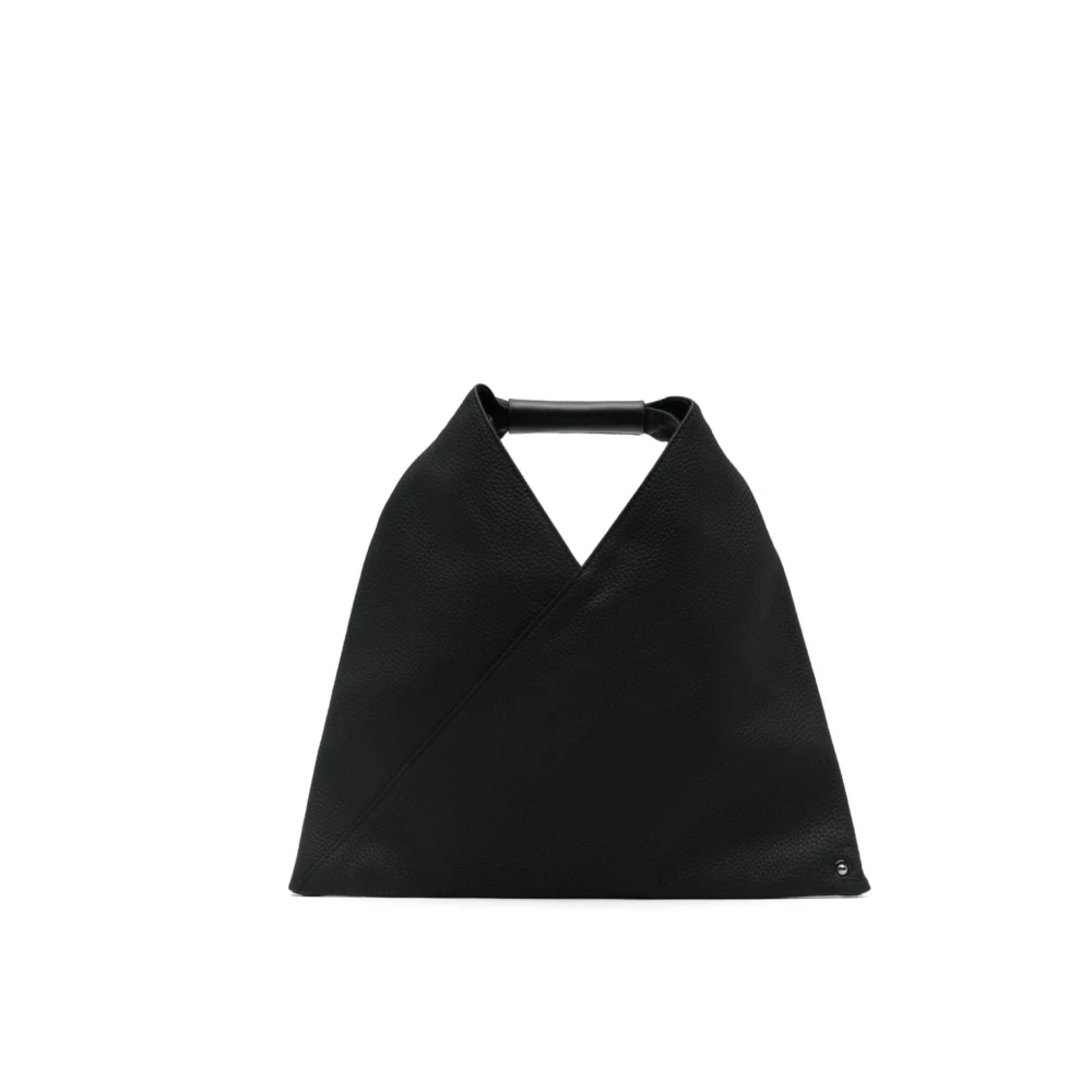 MM6 Maison Margiela Zwarte Leren Tote Tas Black Dames