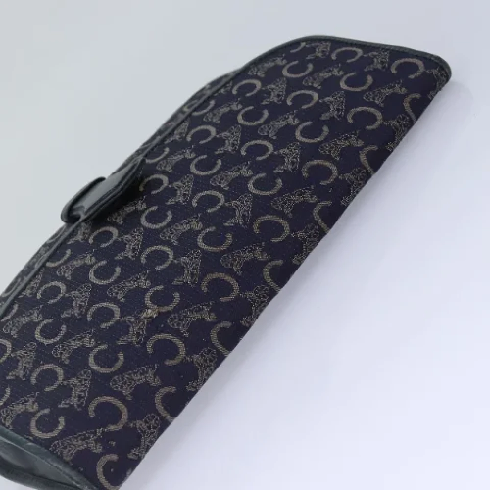 Celine Vintage Pre-owned Canvas clutches Blue Dames