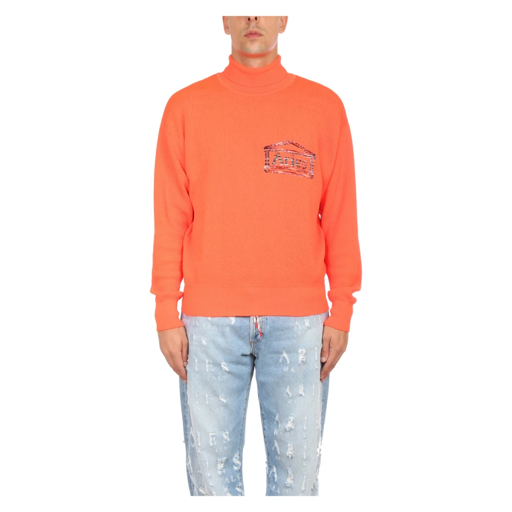 Aries Fluo Temple Sweater Orange Heren