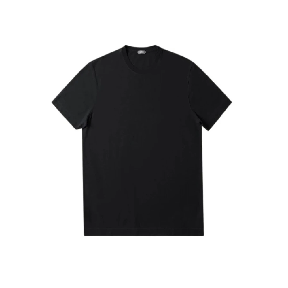 Zanone Zwarte T-shirts en Polos Black Heren