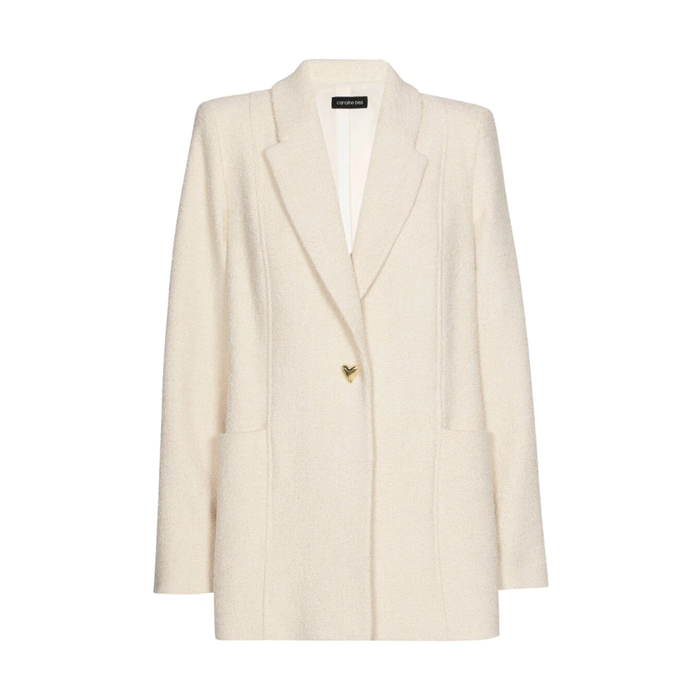 Caroline Biss Bouclé Blazer Beige Dames