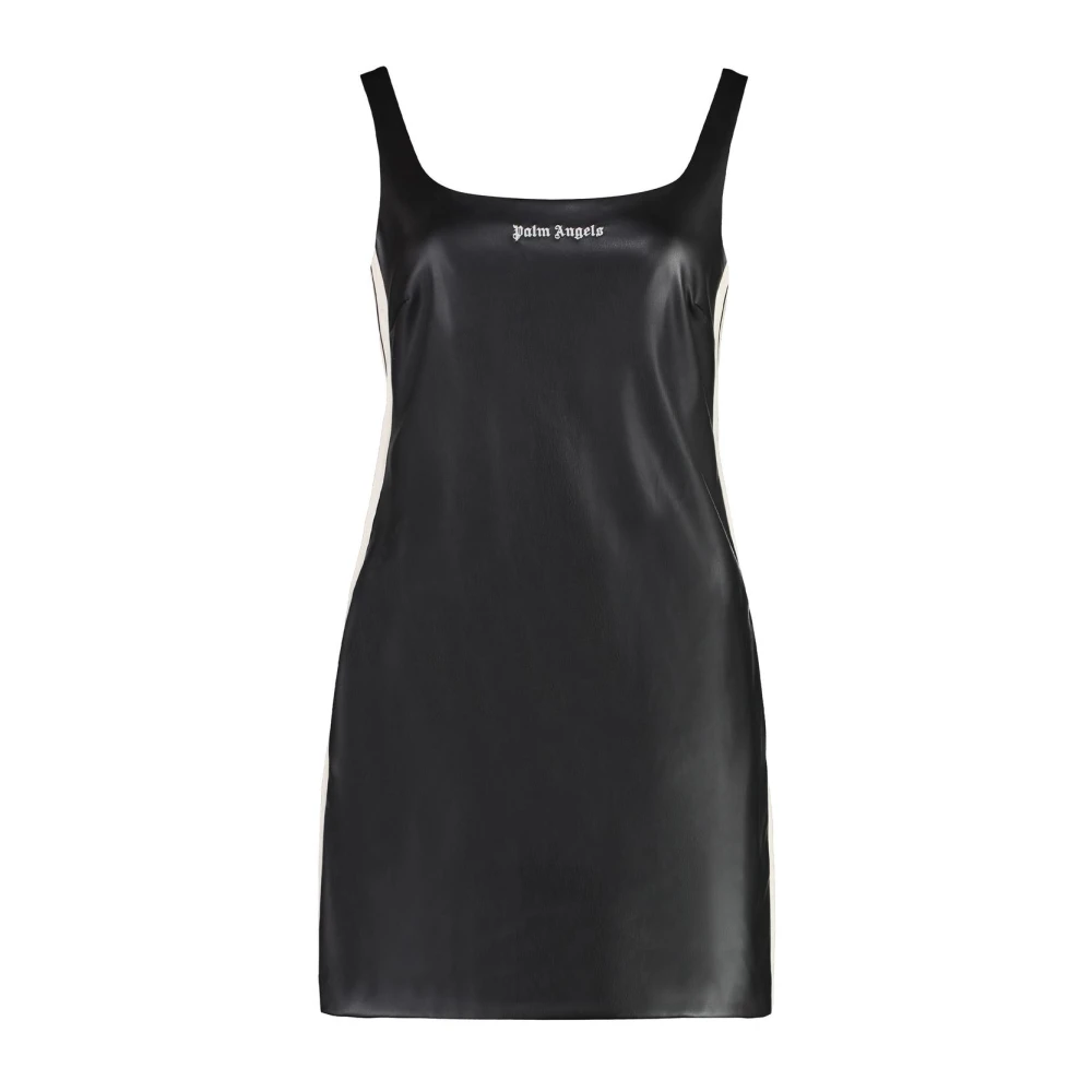 Palm Angels Donna Nero Leather Track Dress