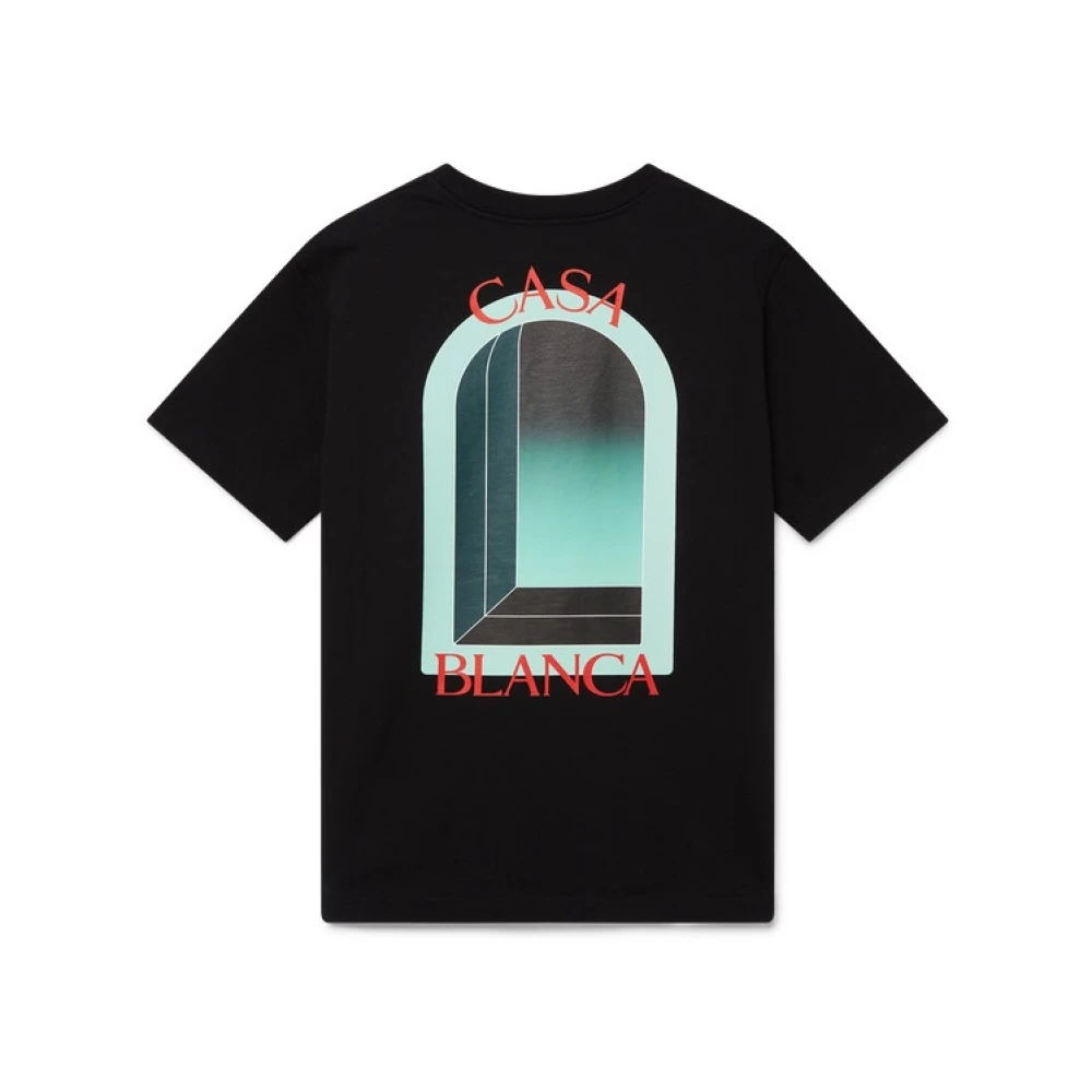Casablanca Men's Black L'arche T-Shirt - T-Shirts - S - Tops