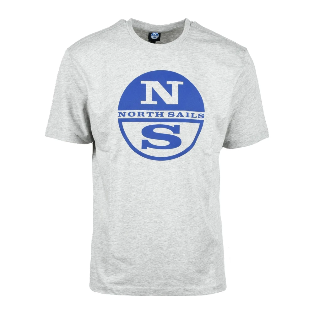 North Sails Katoenen T-shirt voor Mannen Gray Heren