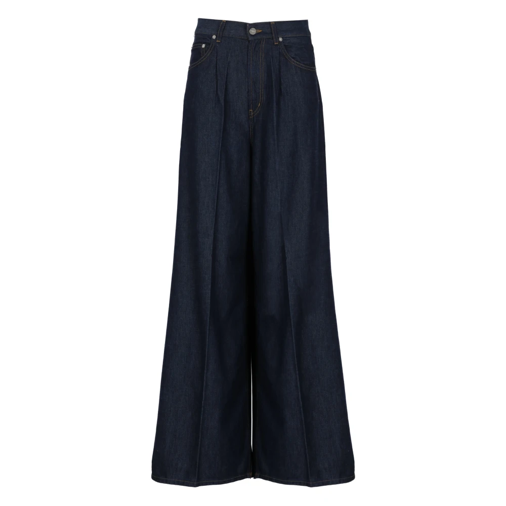 Dondup Women's Blue Wide Jeans, W27, Wide-Leg Jeans