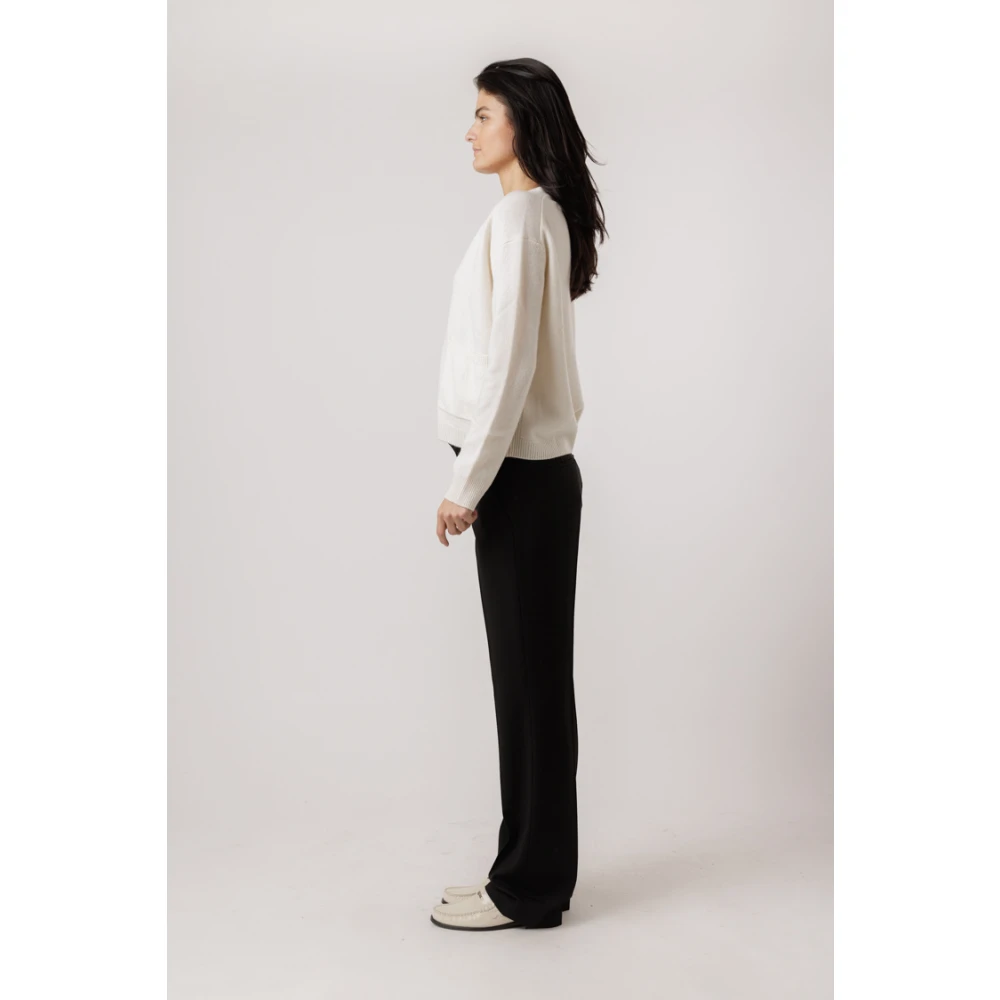 closed Ivoor Wolmix V-Hals Vest White Dames