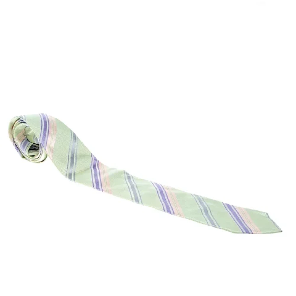 Armani Pre-owned Silk home-office Green Heren