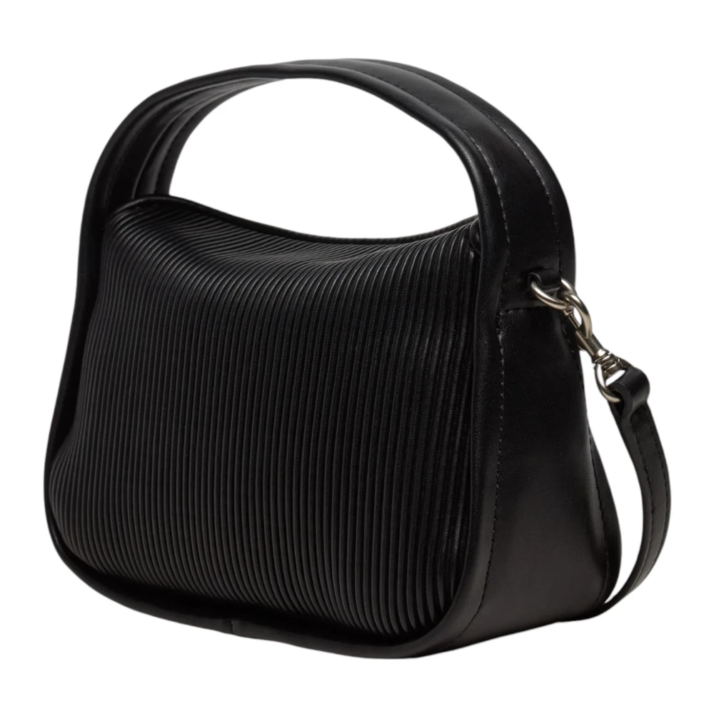 Calvin Klein Zwarte Polyurethaan Rits Tas Herfst Winter Black Dames