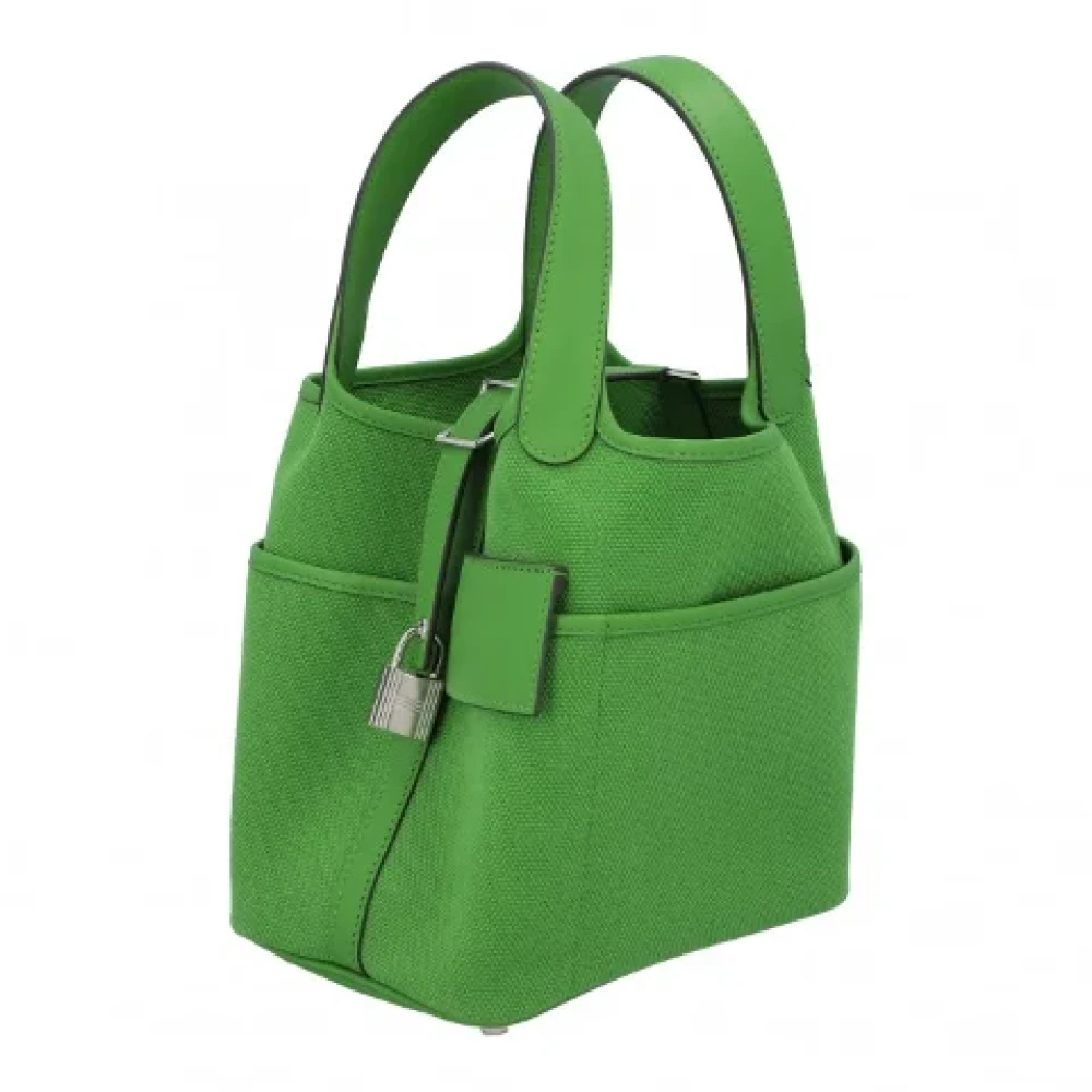 Hermès Vintage Pre-owned Leather handbags Green Dames