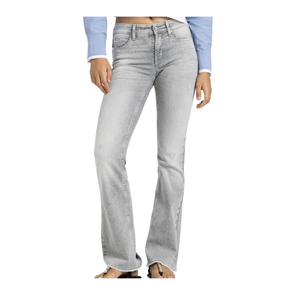 Cambio Women's Gray Paris Flared Denim Jeans - Bootcut Jeans - 2XL - Jeans