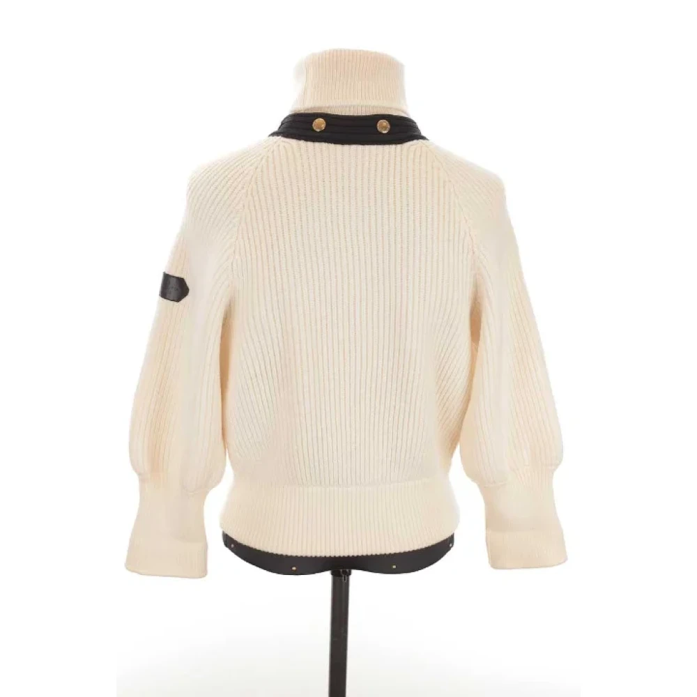 Louis Vuitton Vintage Pre-owned Wool tops White Dames