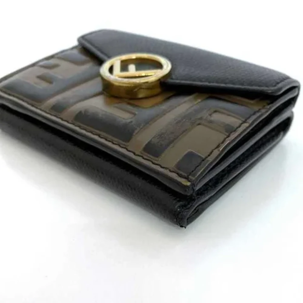 Fendi Vintage Pre-owned Leather wallets Black Dames