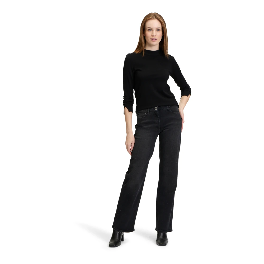 Betty Barclay Glitter-Look Stretch Broek Black Dames