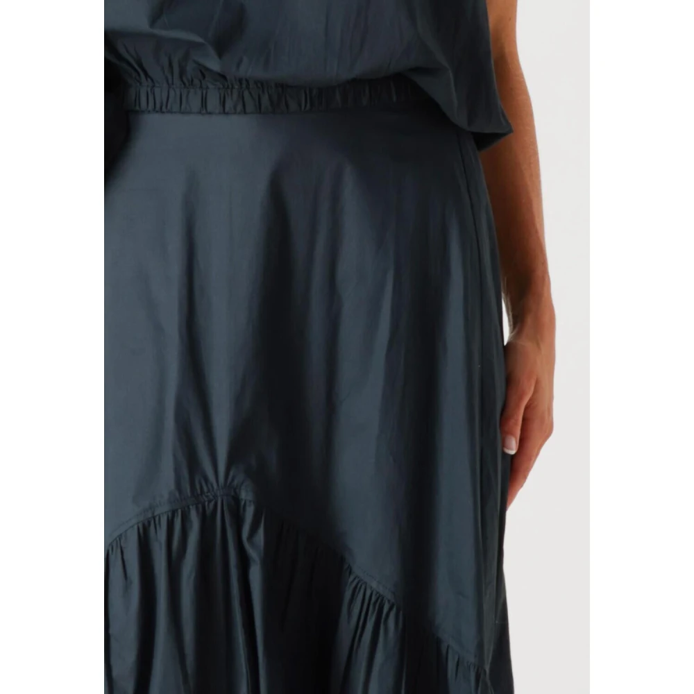 By-Bar Blauwe Poplin Rok Joya Stijl Blue Dames
