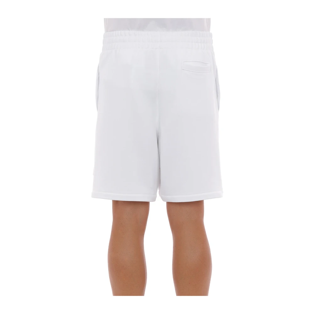 Moschino Witte Regular Fit Katoenen Shorts White Heren