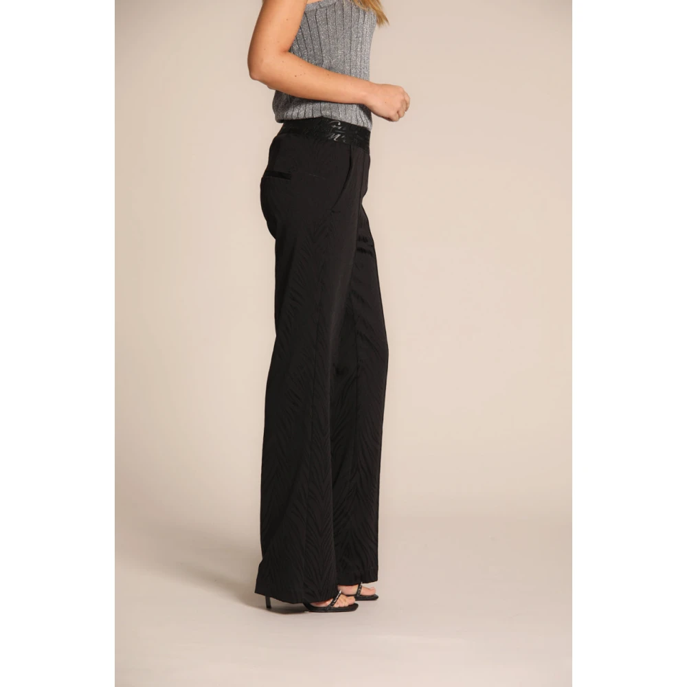 Mason's Zebra Print Straight Fit Chino Broek Black Dames