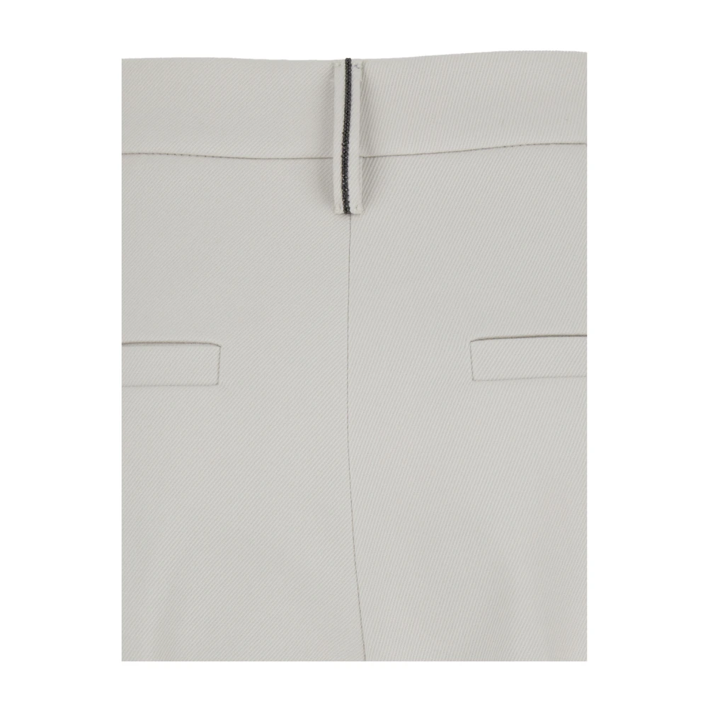 BRUNELLO CUCINELLI Witte Slim Fit Broek White Dames