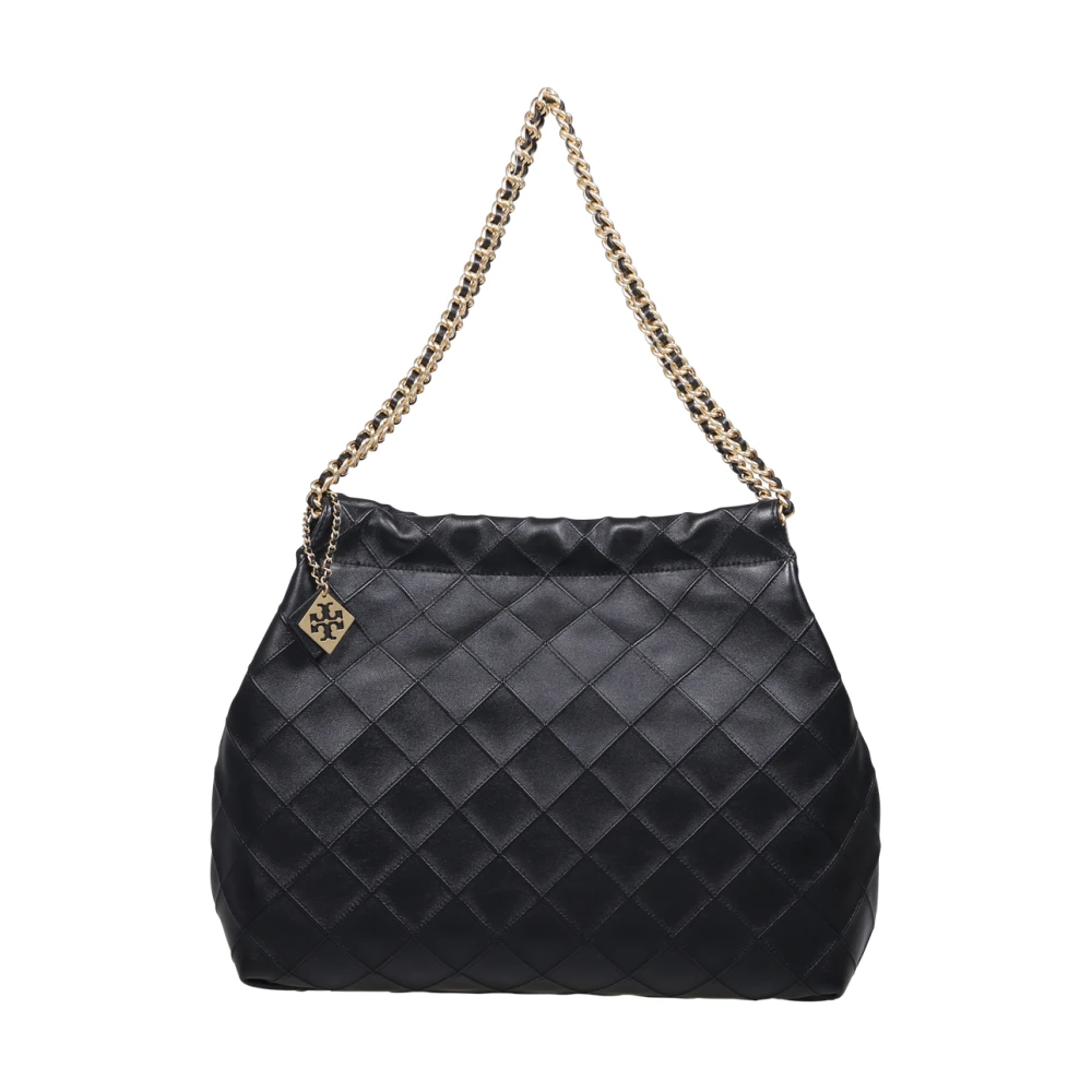 Tory Burch Mjuk Dragsko Hobo-väska i Svart Black, Dam