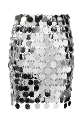 Silver Circular-Discs Mini Skirt