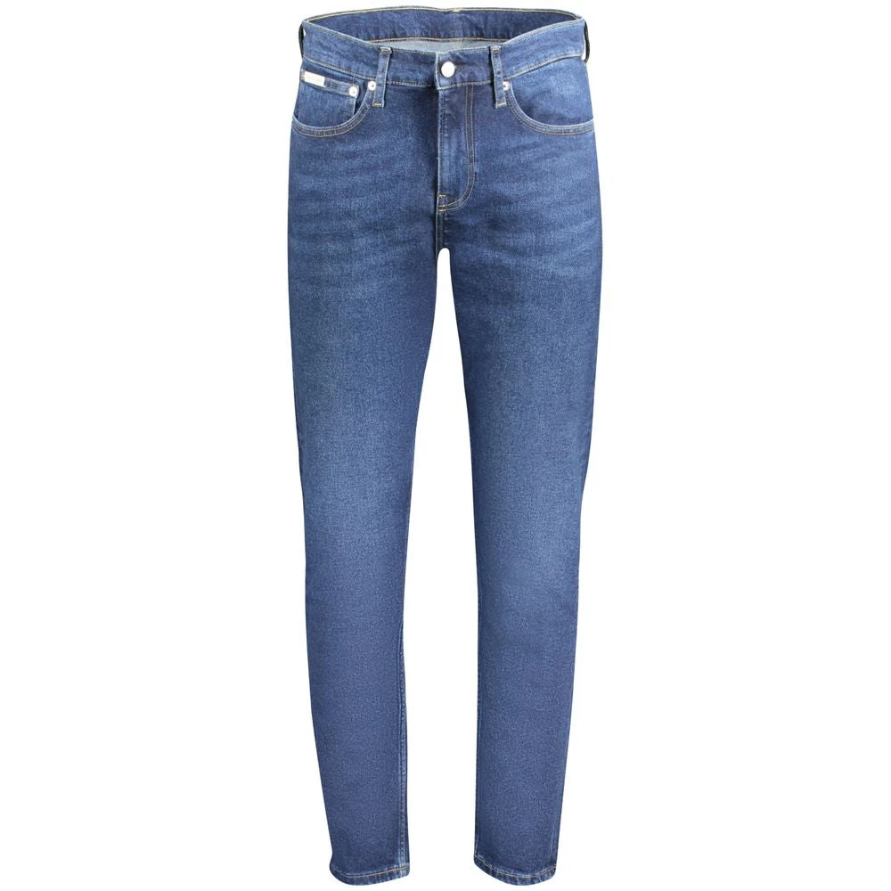 Calvin Klein Men's Blue Slim Fit Jeans, W29 L32, Cotton Slim Tapered Jeans