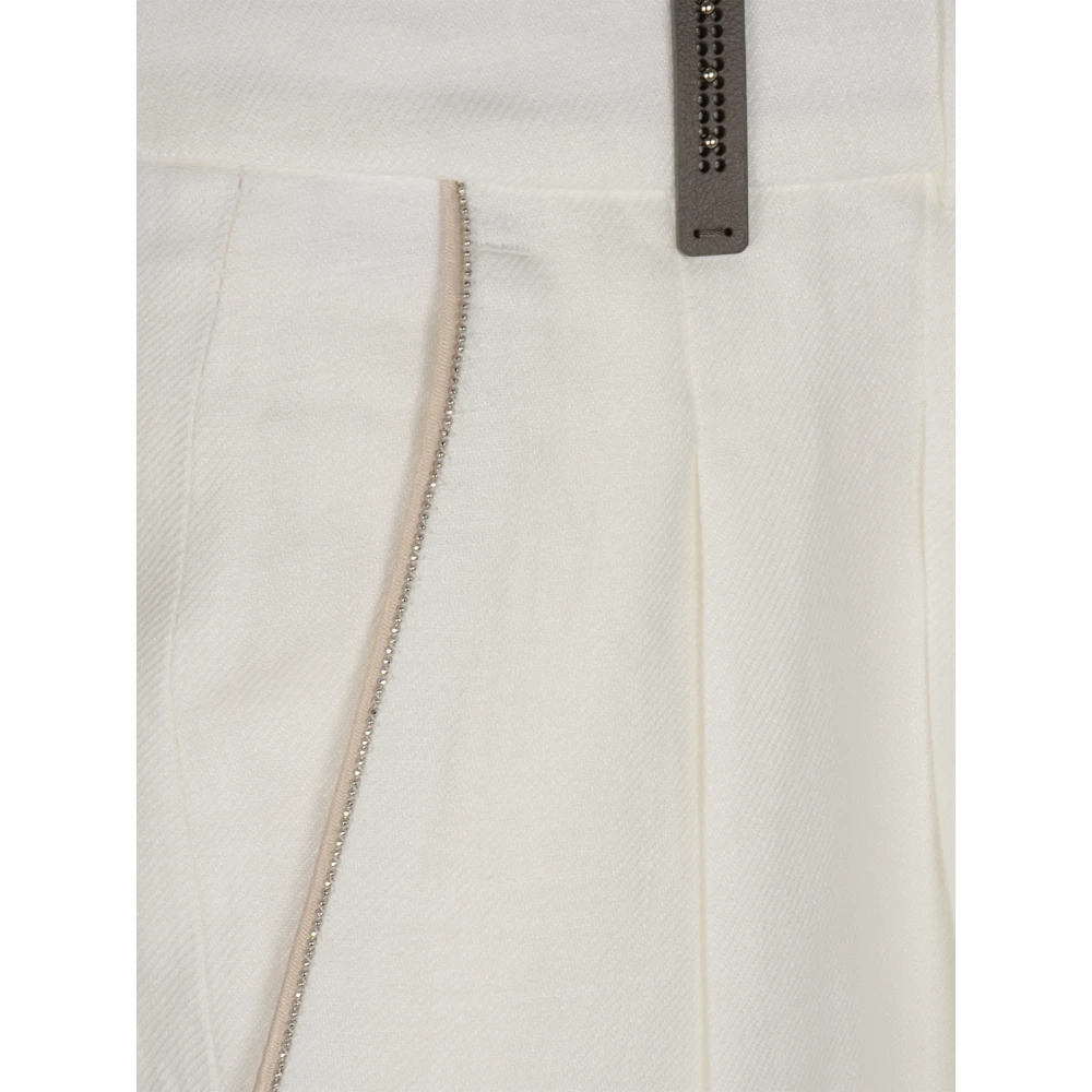 PESERICO Gabardine Damesbroek White Dames
