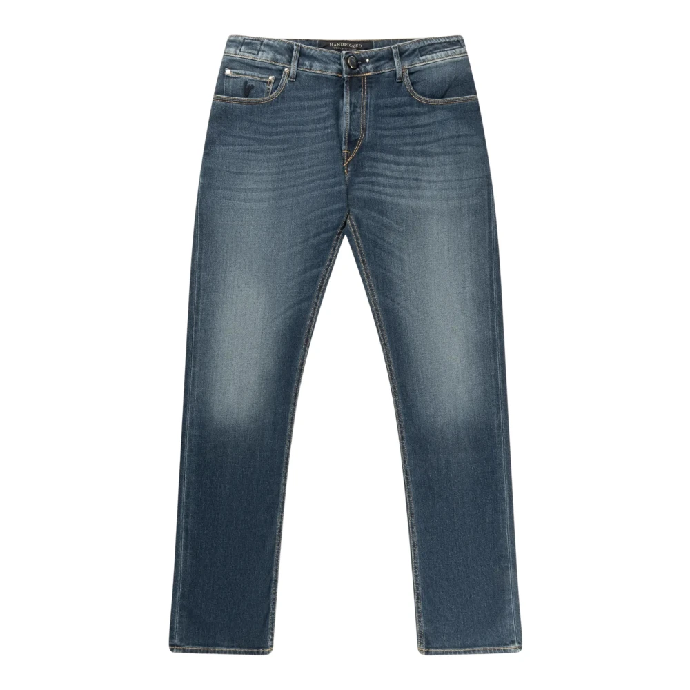 Hand Picked Klassieke high-waist denim jeans Blue Heren