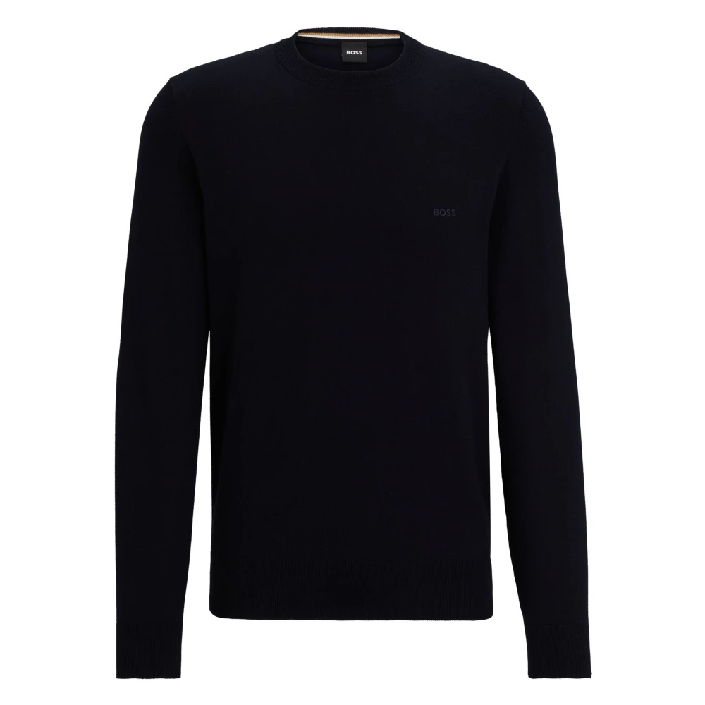 Hugo Boss Donkerblauwe Gebreide Trui Blue Heren