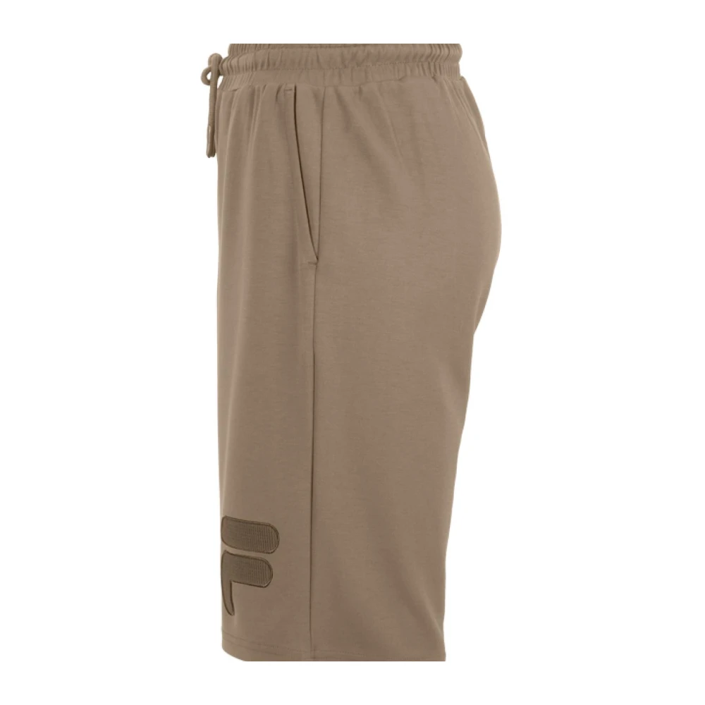 Fila Katoenen Bermuda Shorts Geïnspireerd door Basketbal Beige Heren