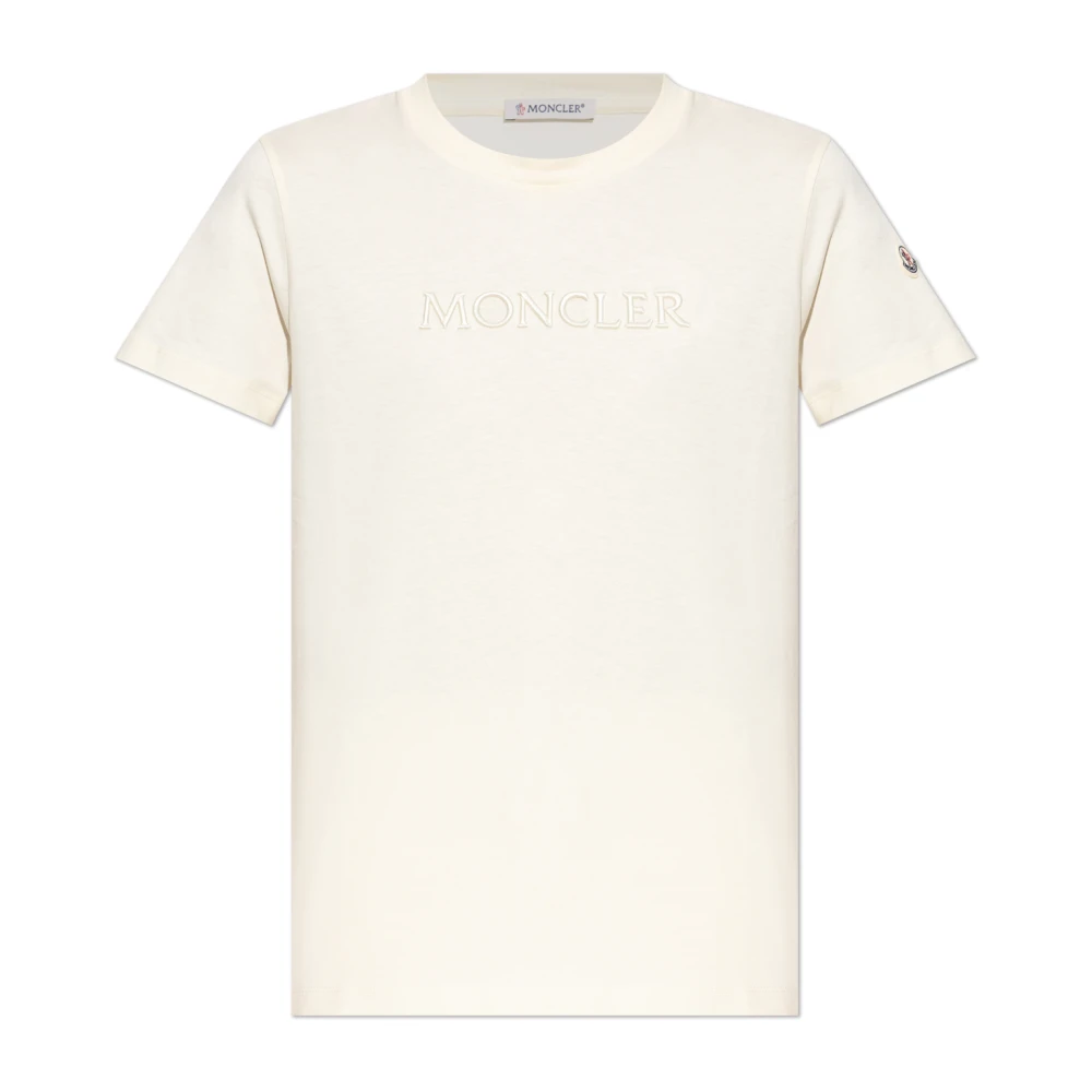 Moncler - Tops > T-Shirts - Beige - Moncler - Modalova