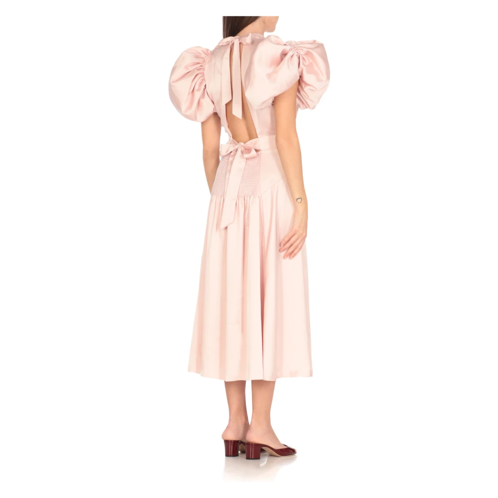 Rotate Birger Christensen Roze Ballonjurk met Uitgesneden Details Pink Dames