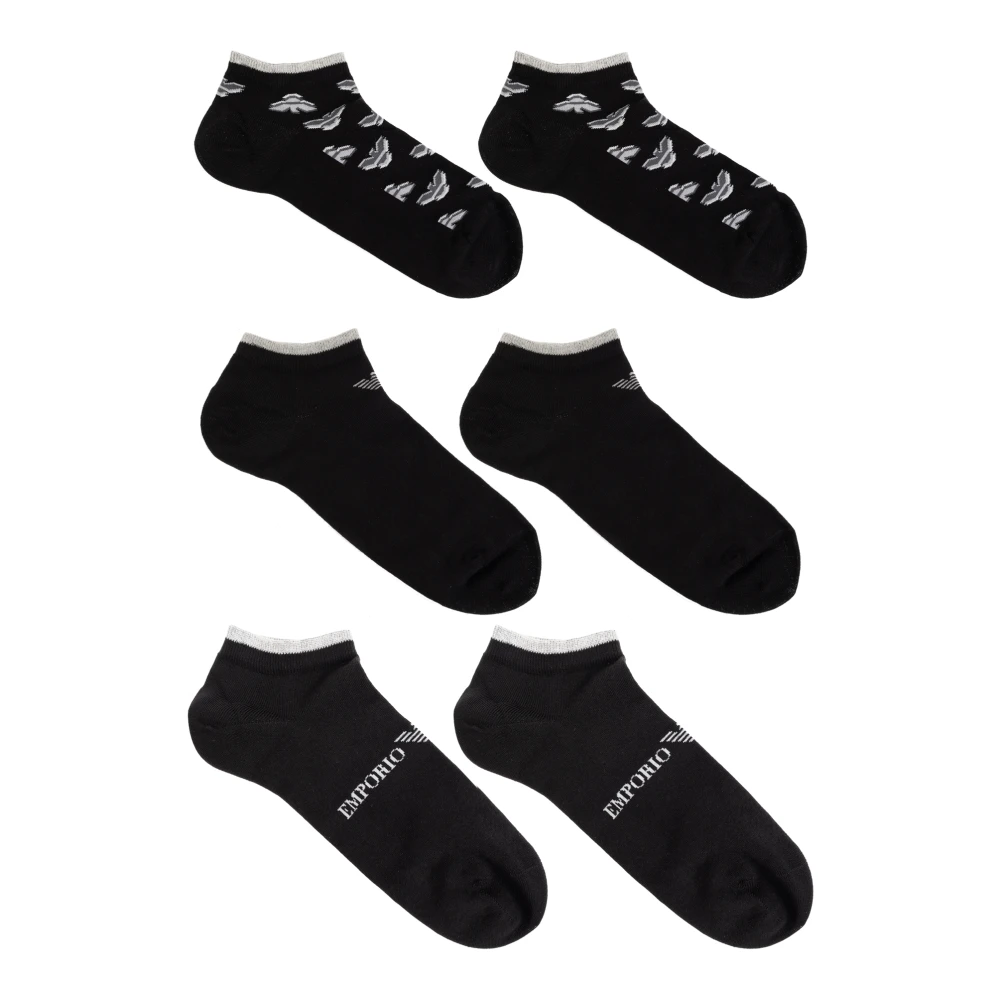 Emporio Armani Driepak sokken Black Heren