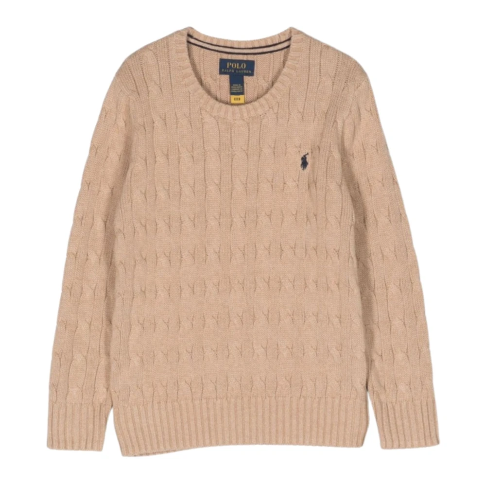 Ralph Lauren Barn Beige Stickad Tröja Beige, Pojke