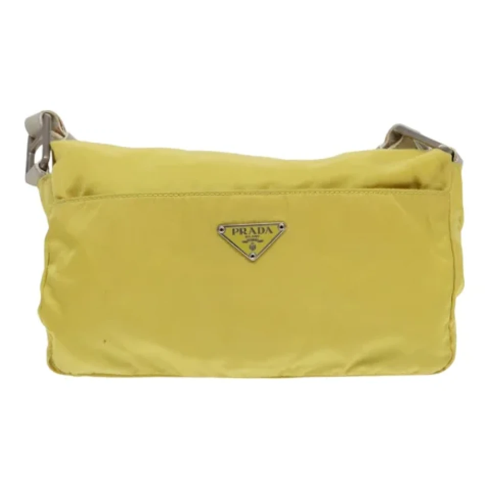 Prada Vintage Pre-owned Fabric prada-bags Yellow Dames