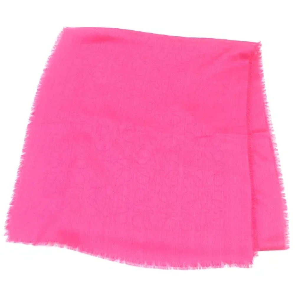 Loewe Pre-owned Canvas scarves Pink Dames