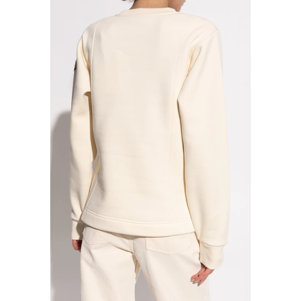 Moncler Sweatshirt met logo Beige Dames