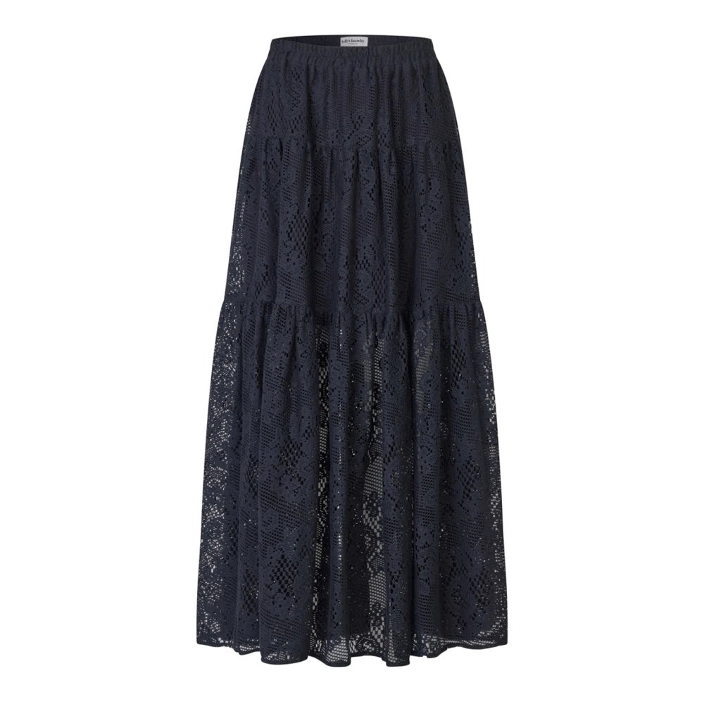 Lollys Laundry Women's Black Dark Navy Maxi Skirt Sunsetll - Maxi Skirts - S - Skirts