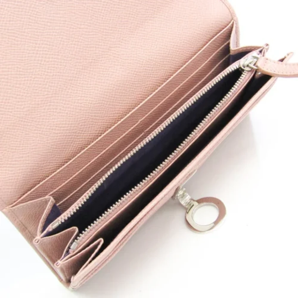 Bvlgari Vintage Pre-owned Leather wallets Pink Dames
